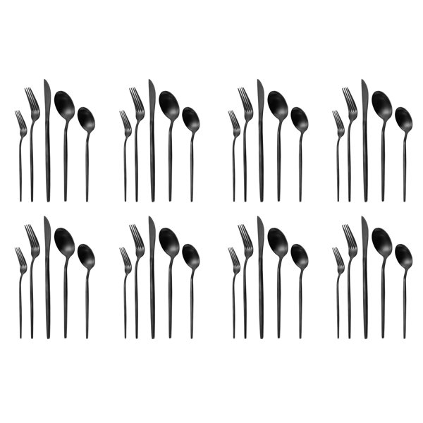 Latitude Run® 40Piece Kitchen Utensil Set Include Spoons And Forks Set, Satin Polished Finished